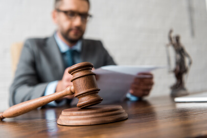 Judge Reading Papers